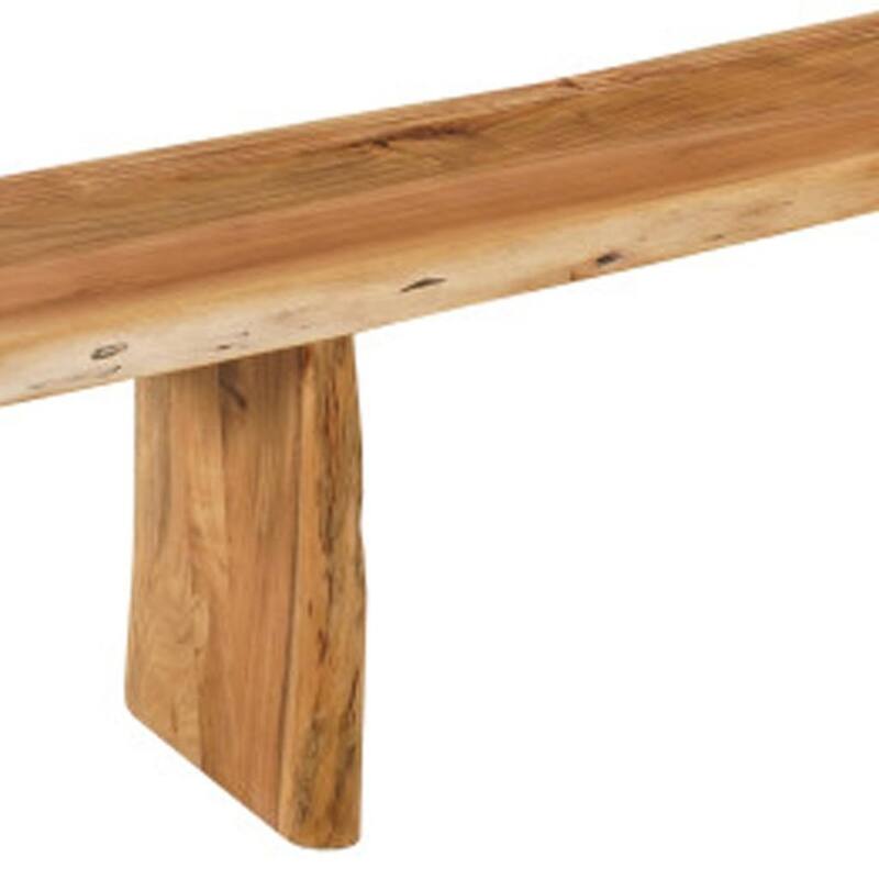 HomeRoots 105" Natural Solid Wood Live Edge Dining Bench - 105.00 in. x 18.00 in. x 15.00 in.