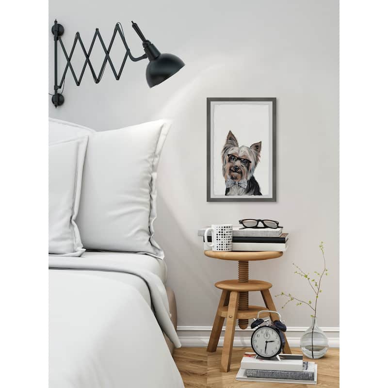 Rockstar Puppy Framed Wall Art, Elegant Home Touch - Sophisticated Artwork for Refined Décor