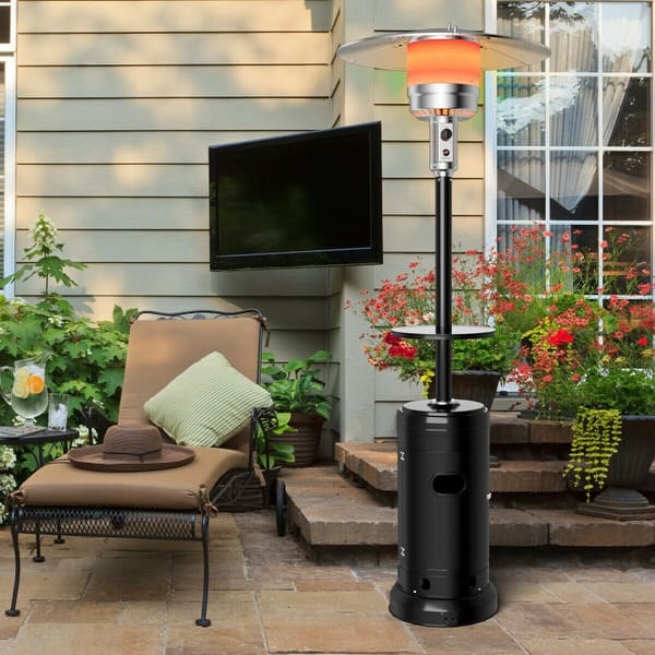 Shop Gymax Outdoor Patio Heater Propane Standing Lp Gas Steel W