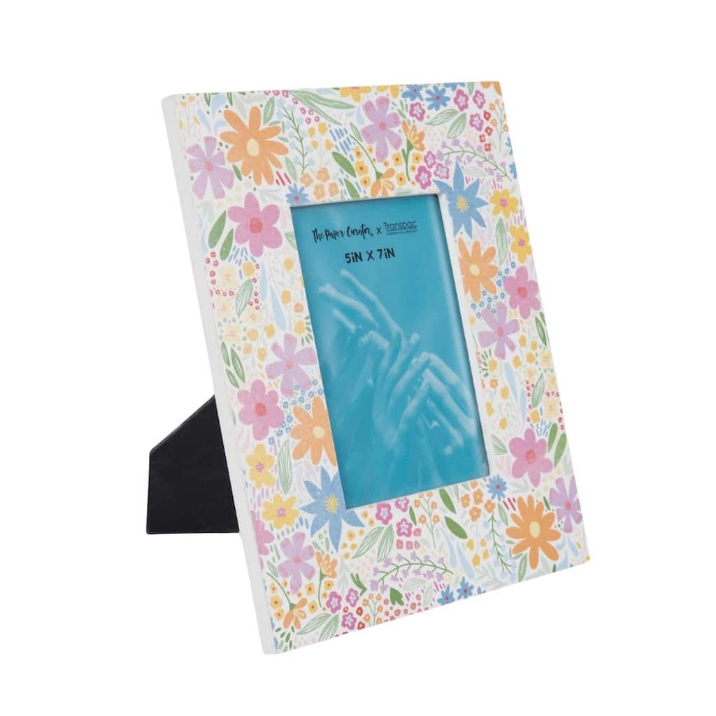 Transpac MDF 5x7 Floral Frame Home Decorations Spring