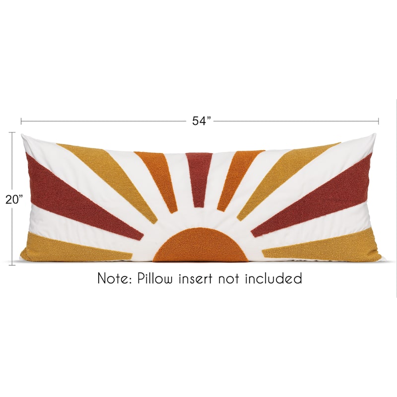 Sweet Jojo Designs Boho Shabby Chic Sun Boy Girl Gender Neutral Unisex Body Pillow Case Pillow Not Included - Bohemian Sunrise