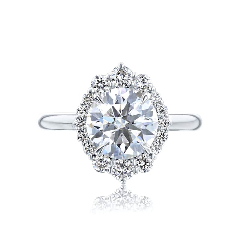 Annello by Kobelli 14k Gold Forever One Raphaela Engagement Ring (DEF/VS, DEF/VS) - White - 11