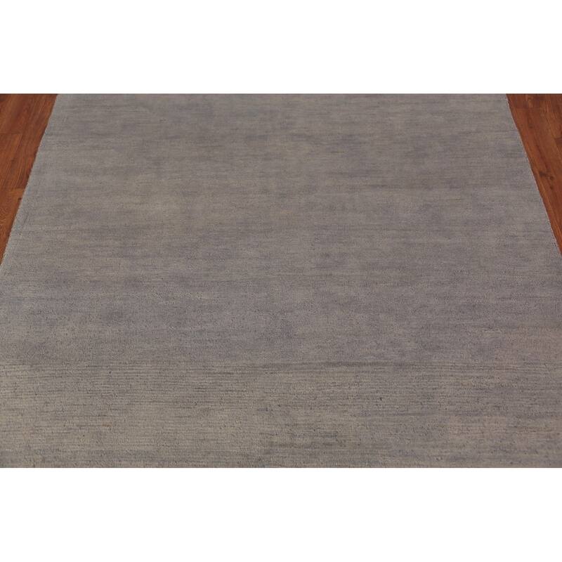 Gray Modern Gabbeh Oriental Area Rug Handmade Wool Carpet - 5'0" x 6'6"