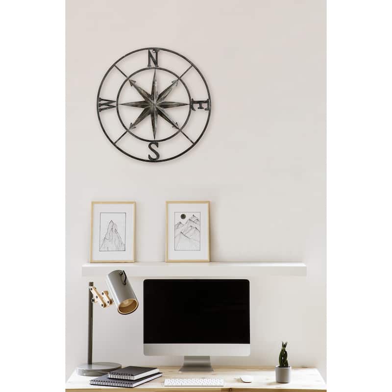 Small Decorative Metal Compass Wall Décor