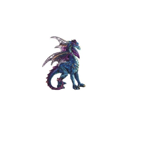 Q-Max 5"H Blue and Purple Dragon Statue Fantasy Decoration Figurine ...