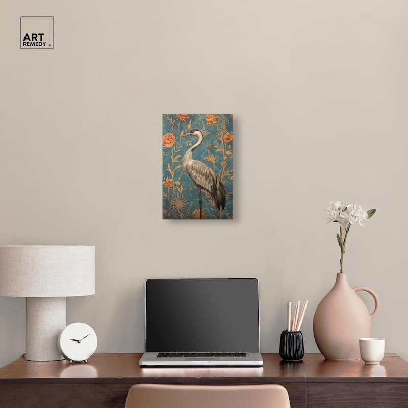 Graceful Grus Gaze Canvas by Art Remedy, Gallery Wrapped