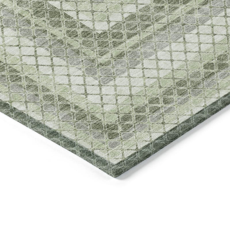 HomeRoots Geometric Transitional Rectangle Outdoor Rug