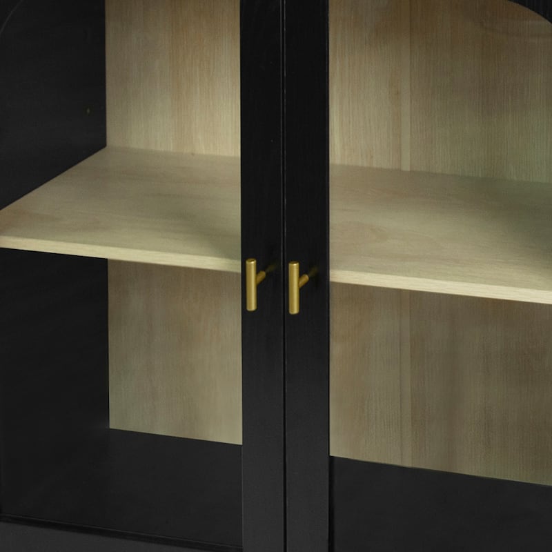 Accent Cabinet with Acrylic Doors with Adjustable Shelves - 31.10"Lx13.78"Wx31.5"H