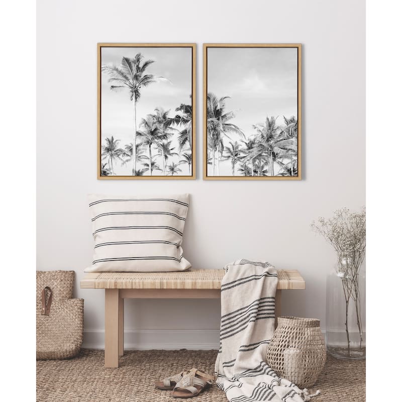 Kate and Laurel Coastal Framed Canvas Set by The Creative Bunch Studio