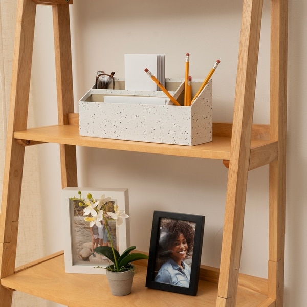 Linon Meade Mid-century Modern Ladder Bookcase - On Sale - Bed