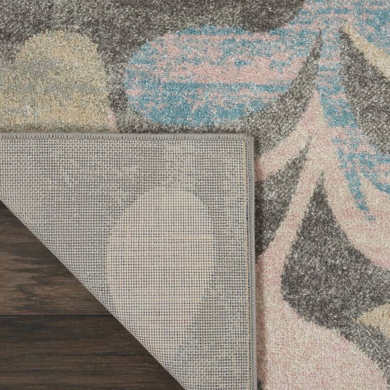 HomeRootsBotanical Leaves Cottage Rectangle Area Rug - 142' X '106' X '0.5