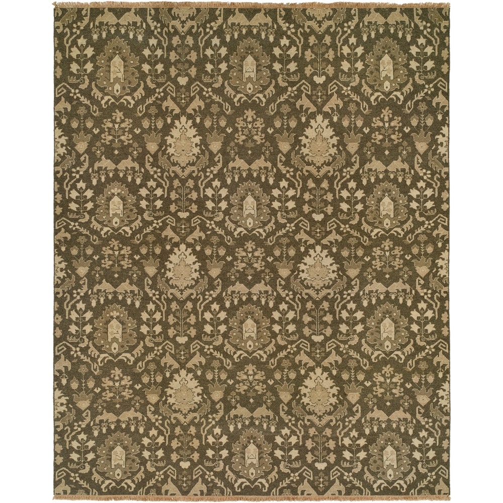 Traditional Multi-Colored Flatweave Wool Area Rug
