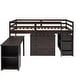 preview thumbnail 22 of 49, Low Study Twin Loft Bed with Cabinet and Rolling Portable Desk, White