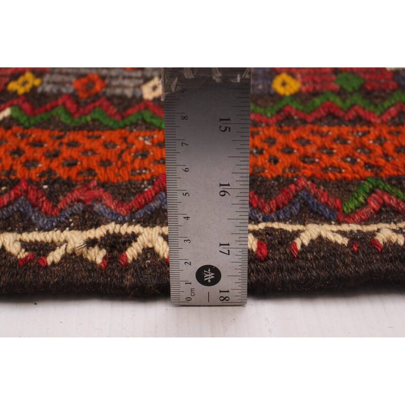 ECARPETGALLERY Flat-Weave Yoruk Red Wool Kilim - 5'11 x 11'1