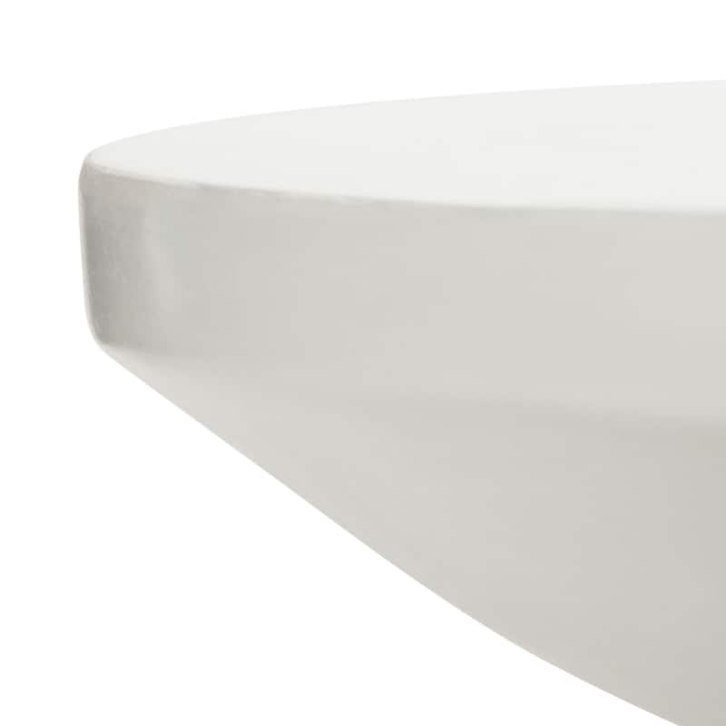 SAFAVIEH Outdoor Sutapa Concrete Accent Stool - 15.35" W x 15.35" L x 17.72" H - 15Wx15Dx18H