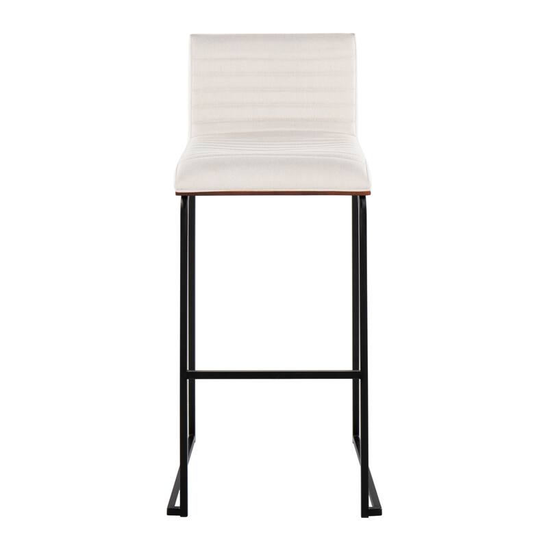 Silver Orchid Magda 30" Fixed-Height Upholstered Bar Stool (Set of 2)