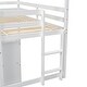 preview thumbnail 7 of 14, Twin House Loft Bed with Roof Frame,Guardrails and Ladder