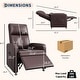 preview thumbnail 2 of 6, Garvee Power Recliner Chair with Massage and Heat, Adjustable PU Leather Sofa with Memory Remote, USB Port