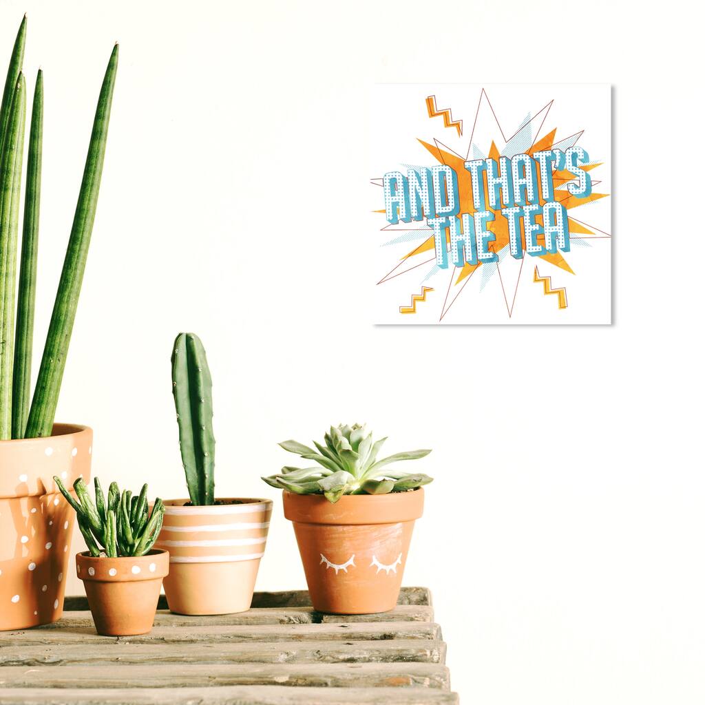 Wynwood Studio Prints Advertising That's the Tea Pop Orange and Light Orange Modern & Contemporary Wall Art Canvas Print