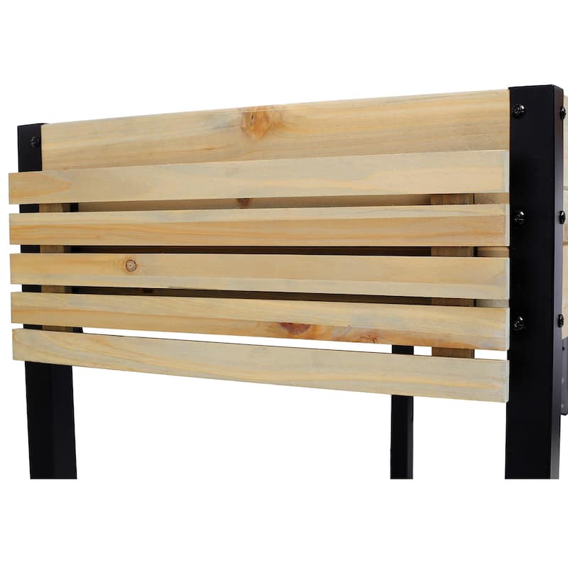 Metal Wood Raised Garden Bed, Folding Shelf Planter for Herbs Veggies
