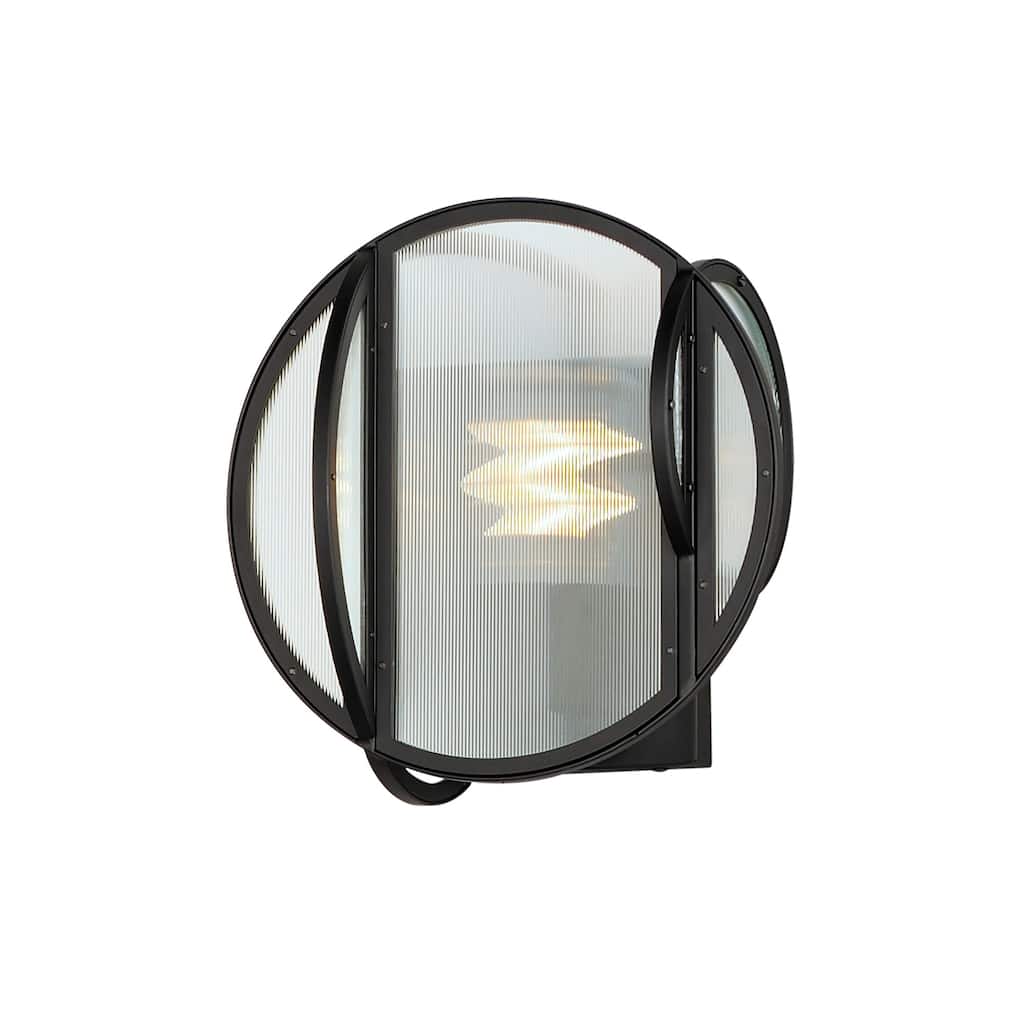Studio M SM21320 Crux 10" Tall LED Wall Sconce with Clear, Ribbed