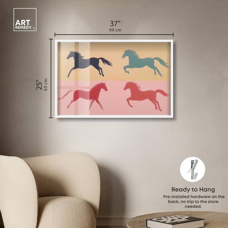 Galloping Quartet Shadowbox by Art Remedy
