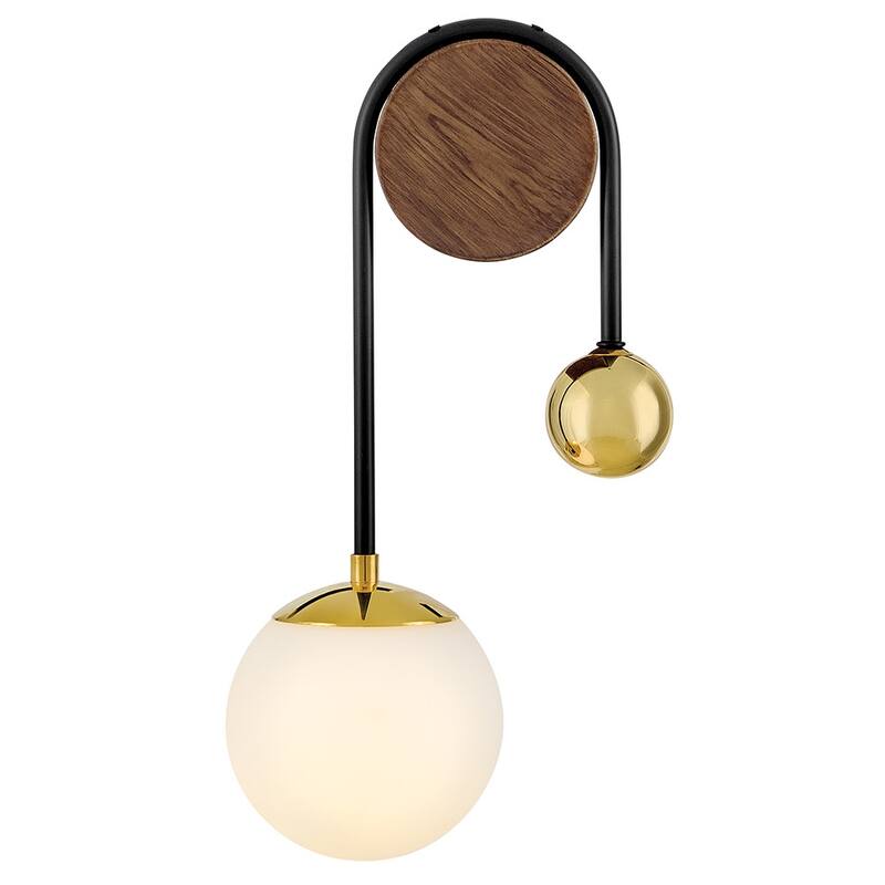 Lark 83570 Auggie 1 Light 18" Tall Wall Sconce with Etched Opal Glass