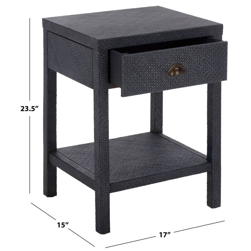SAFAVIEH Home Epke 1-Drawer 1-Shelf Accent Table - 17"W x 15"D x 24"H