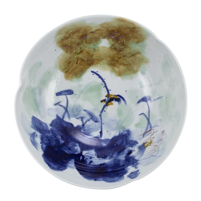 Swirl Bowl Blue Water Village Small
