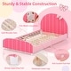 preview thumbnail 19 of 18, Costway Children Twin Size Upholstered Platform Single Bed with