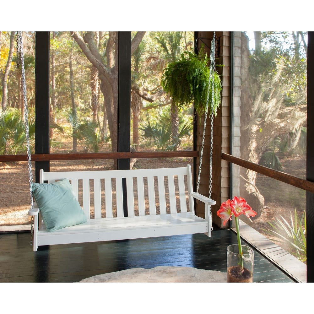 POLYWOOD Vineyard Plastic 60-inch Outdoor Swing - N/A