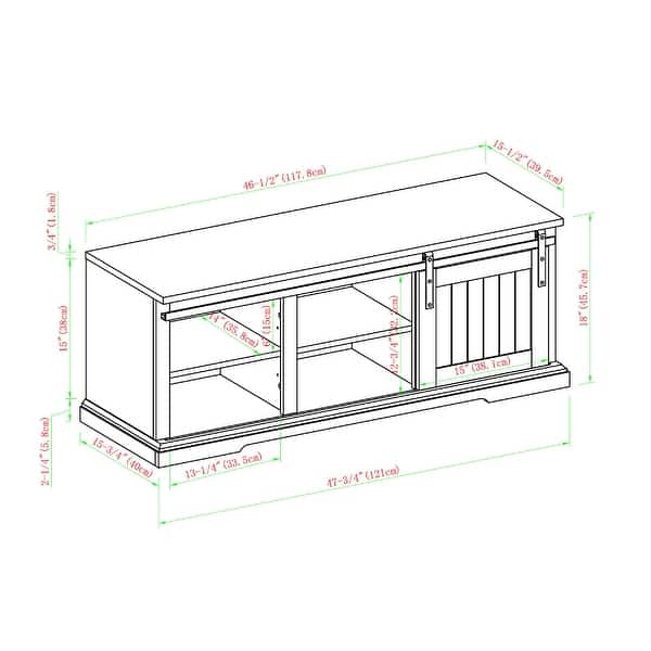 The Gray Barn Sliding Groove Door Entry Bench Overstock 30288394