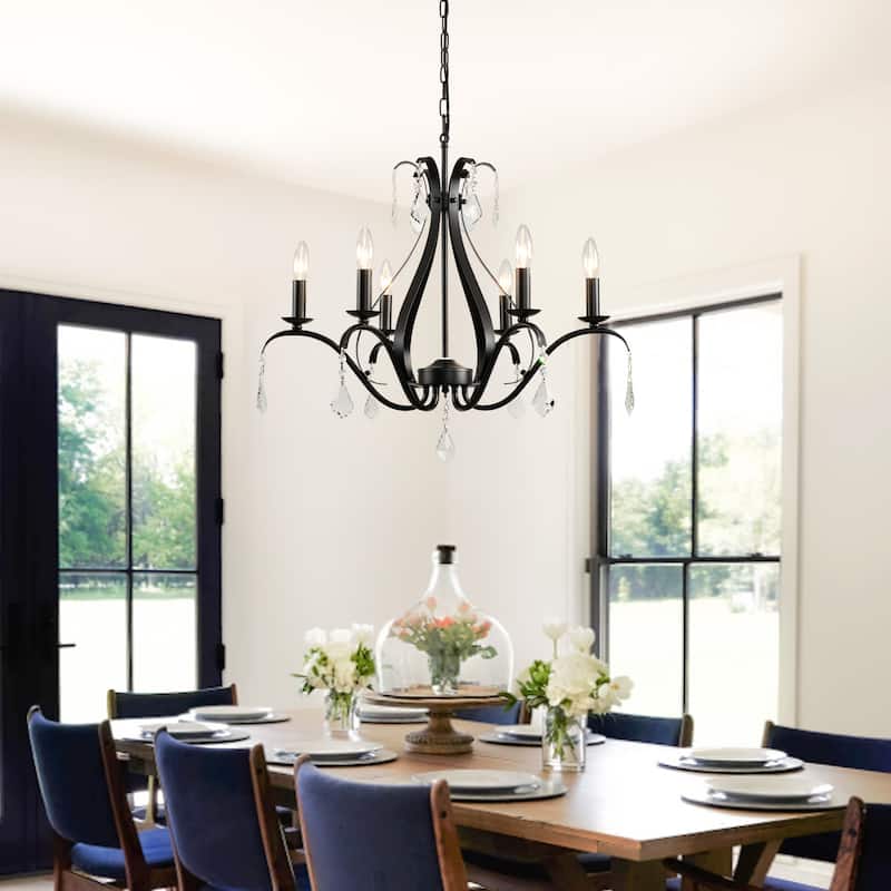 6-Lights Farmhouse French Country Chandelier