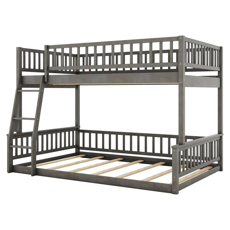 Bunk beds with ladder and guard rails