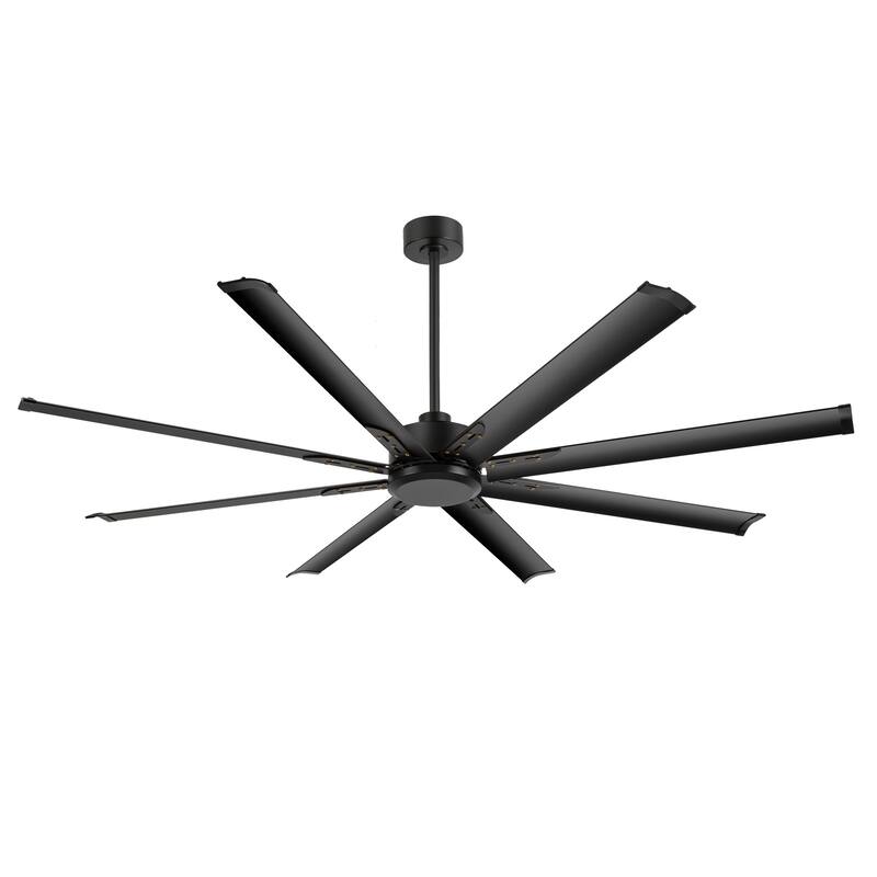 Large 72"/84"/96"/120" Black Ceiling Fan with Remote without Light-6/8 Aluminum Blades