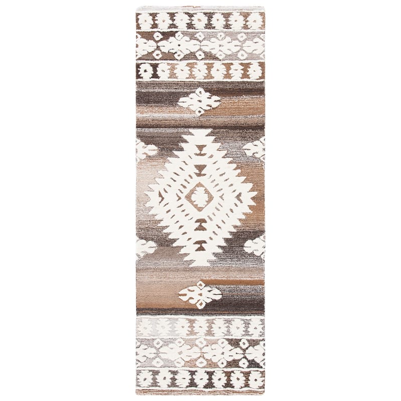 SAFAVIEH Handmade Aspen Nusreta Rustic Boho Wool Rug
