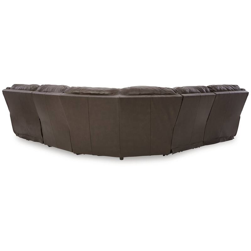 Signature Design by Ashley Dunleith Brown 5-Piece Power Reclining Sectional - 123"W x 123"D x 43"H