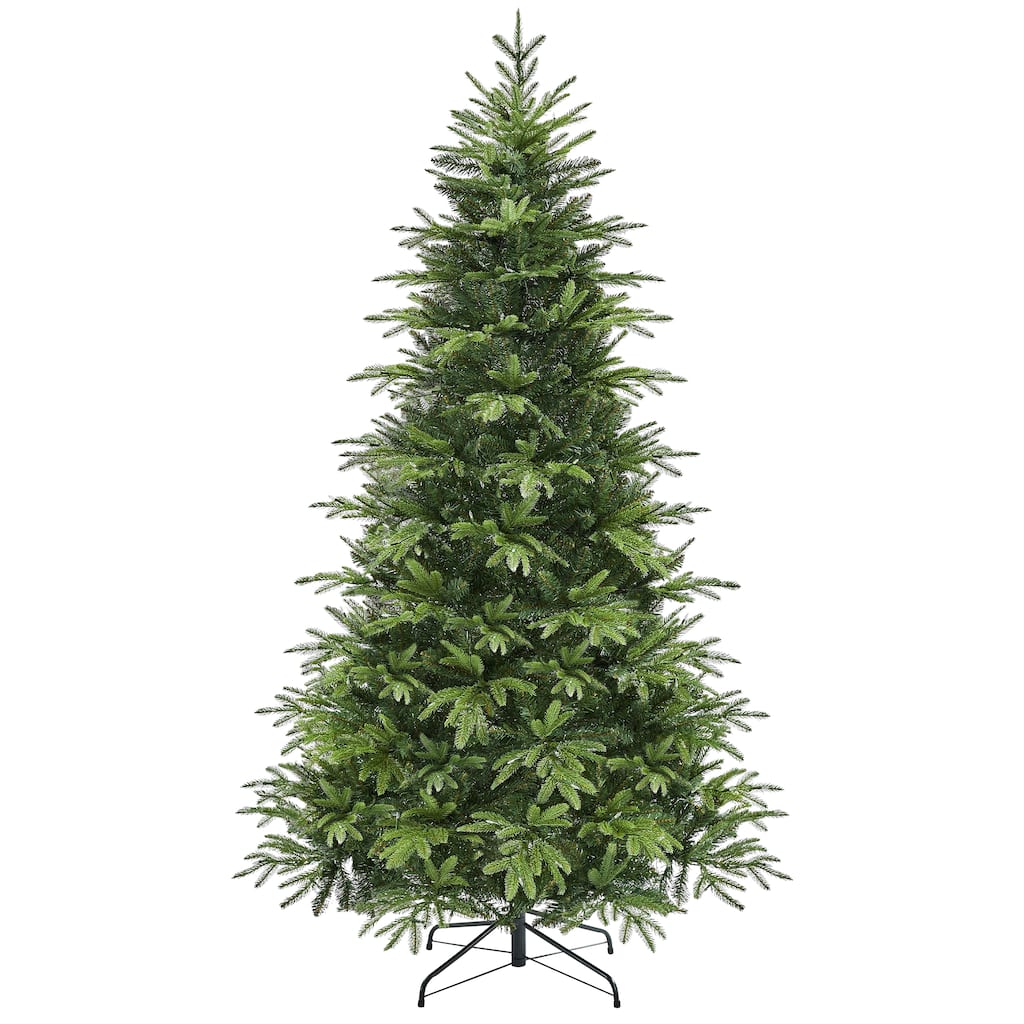 Yaheetech 6FT/7.5FT Pre-lit Christmas Tree with 350 Multicolored LED Lights of 9 Light Modes & 1576 Tips