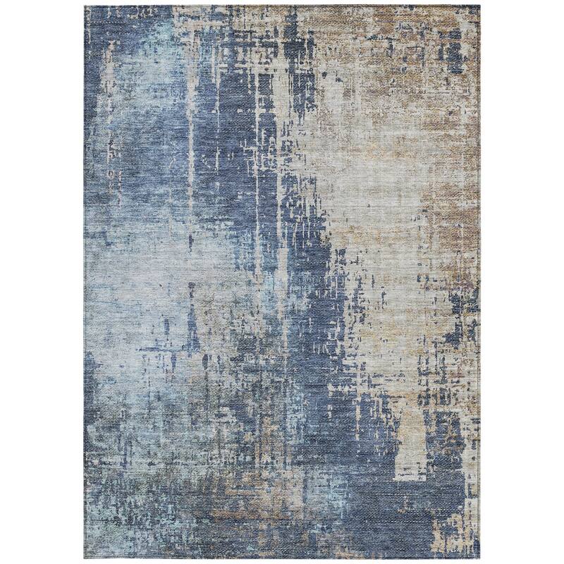 HomeRoots Abstract Transitional Rectangle Outdoor Rug