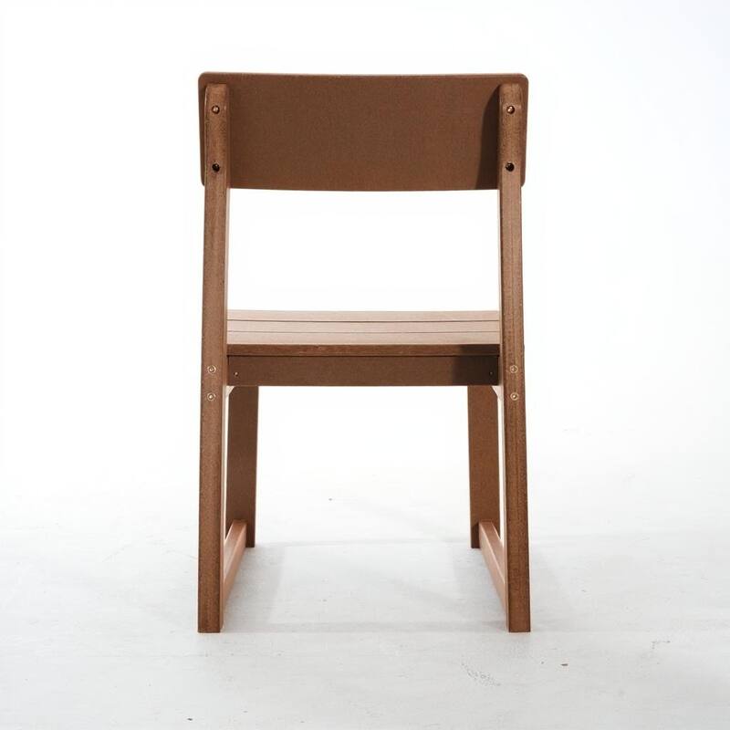 2-Pack HDPE Indoor/Outdoor Dining Chairs, All-Weather Garden & Patio Side Chairs with Modern Backrest