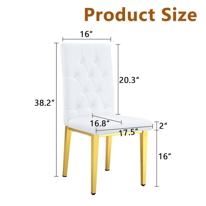 Simple Dining Chair Side Chair Vanity Chair Meeting Room Chair Leather Chair White Chair with Metal Legs