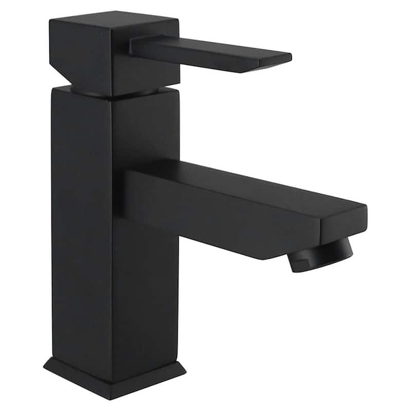 Fresca Versa Single Handle Lavatory Faucet with Mounting Hardware - Matte Black