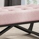 preview thumbnail 9 of 18, Assisi Contemporary Fabric Ottoman Bench by Christopher Knight Home