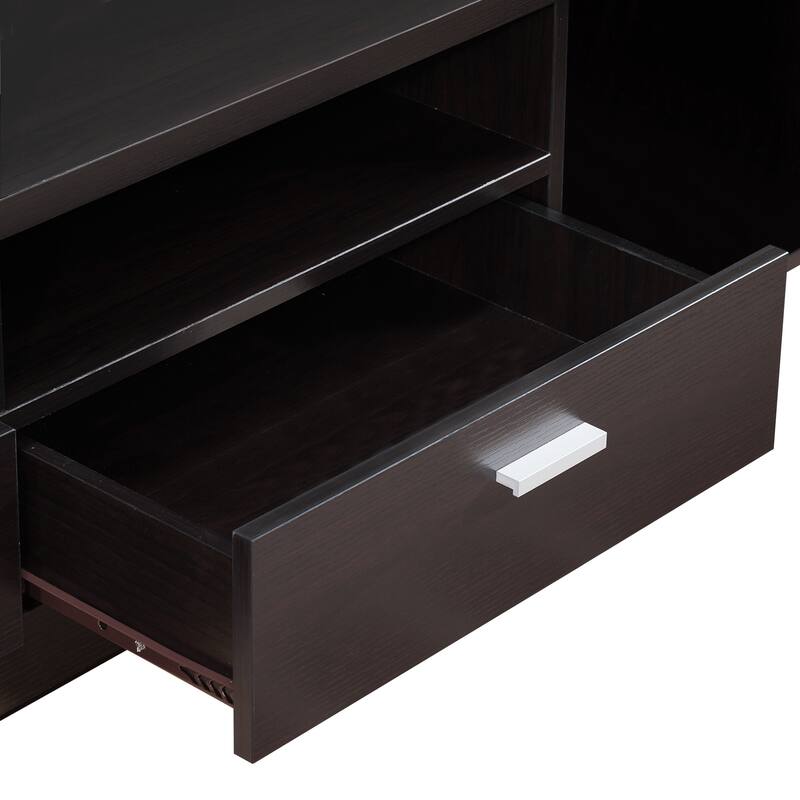DH BASIC Modern 72" Wide Storage Entertainment Center by Denhour