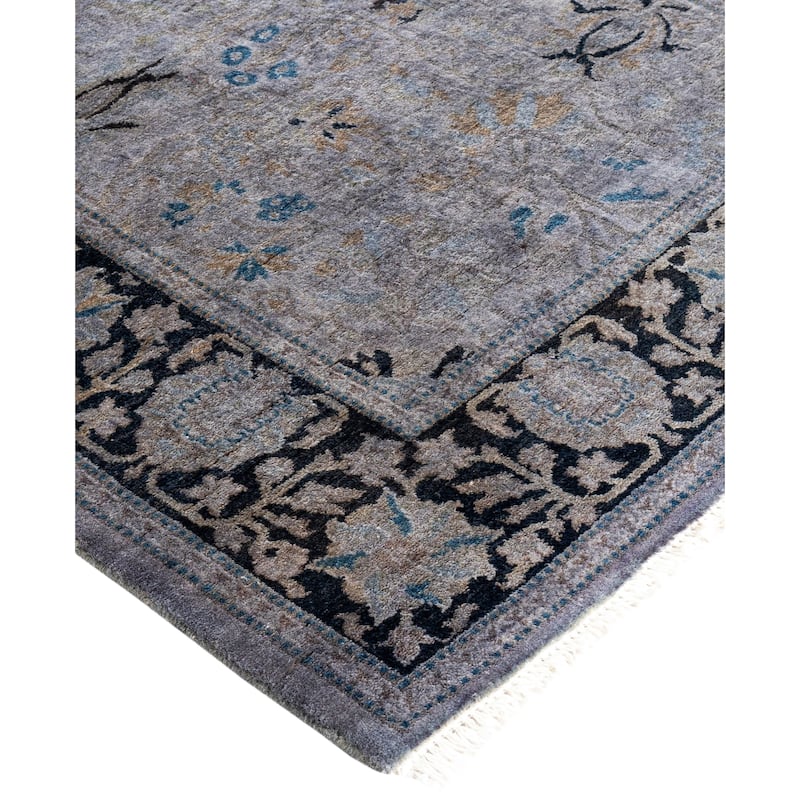 Overdyed One-of-a-Kind Hand-Knotted Area Rug - Gray - 2' 8" x 4' 10"