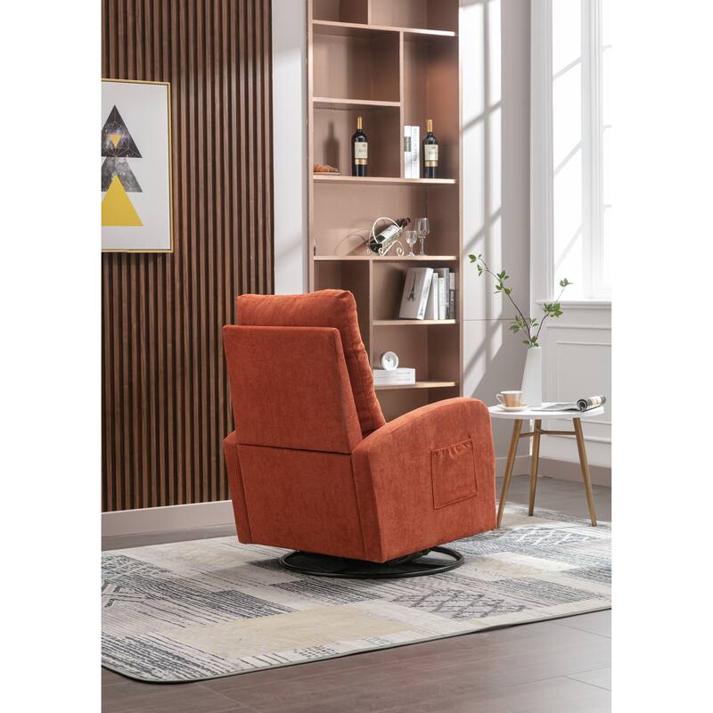 Rocking Chair, High Backrest Upholstered Swivel Gliders Rocking Armchair, Rocking Chair Nursery with Thick Padded Cushion