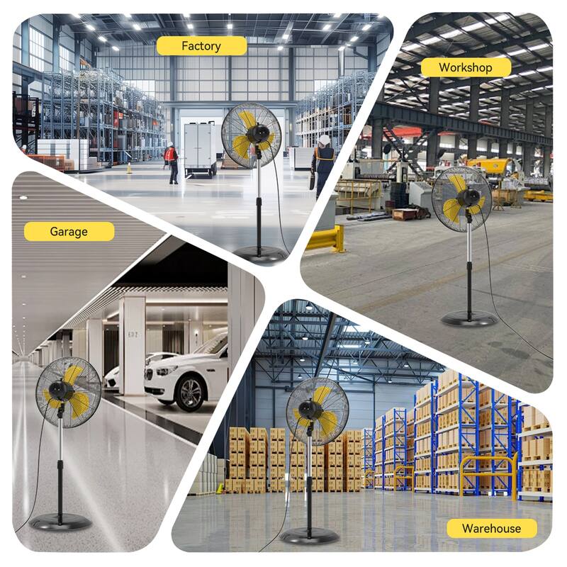 20" Industrial Oscillating 3-Speed Heavy Duty Pedestal Fan