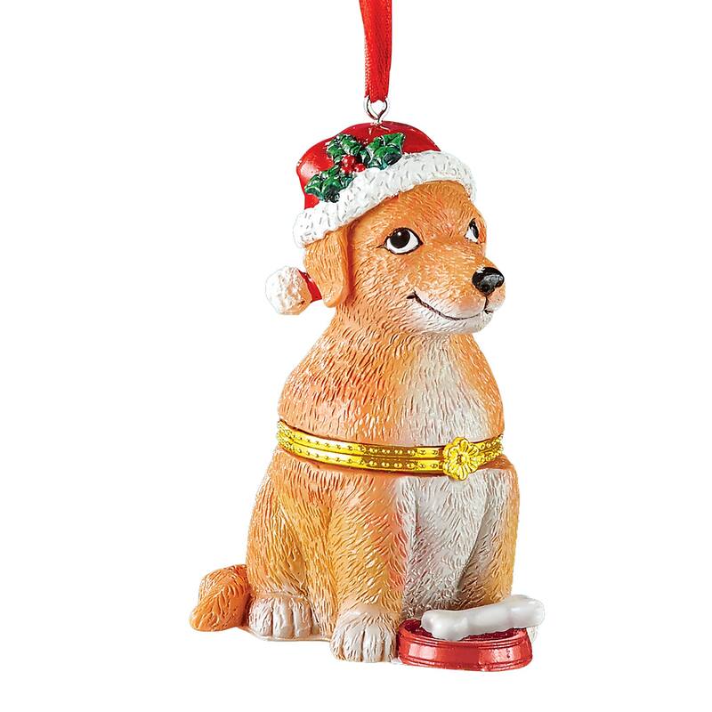 Animal Christmas Ornament Trinket Boxes - 5.130 x 4.000 x 3.880