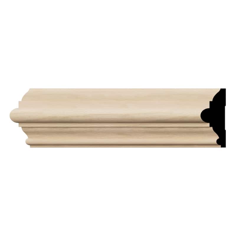 WM300: 1-1/16-in D x 3-in W x 96-in L Americraft Solid Hardwood Stain Grade Chair Rail Moulding - White Oak