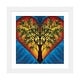 preview thumbnail 11 of 18, iCanvas "Heart With Blossoming Tree Of Life Inside On Blue Background" by Valery Rybakow White - 16x16x1